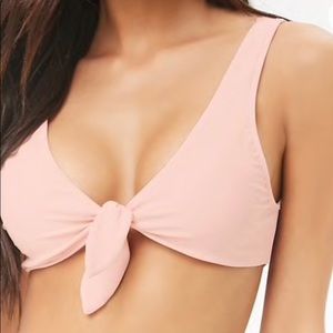 NWT Pink front tie bikini top